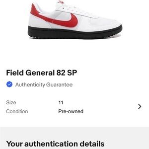 Nike Field General 82 SP Men's Sneakers - White and Red